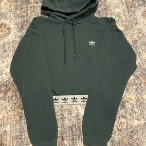 Adidas Dark Green Hoodie with Logo